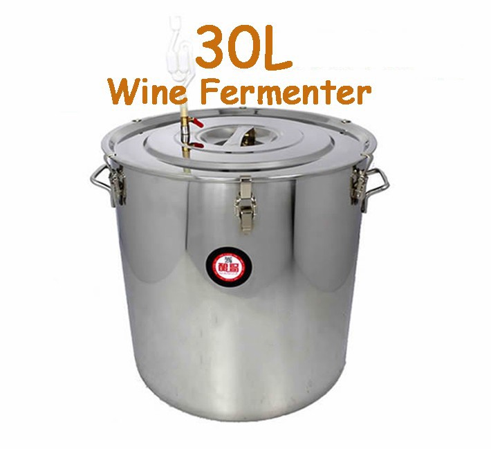 Large Capacity !30L Household Stainless Steel Wine Fermenter Fermentation Tank For Vodka/Liquor/Wine/Beer